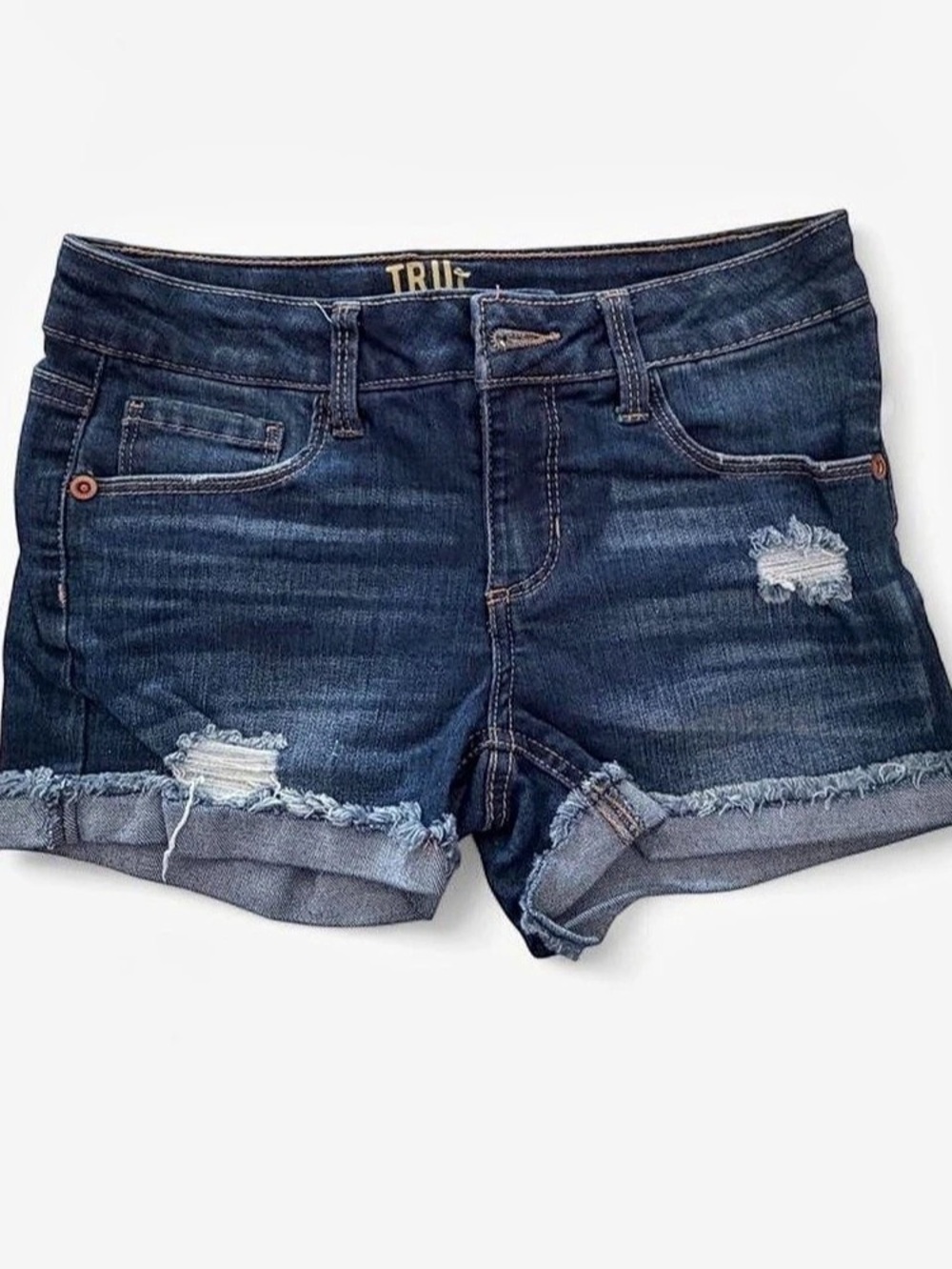 True Craft Distressed Denim Jean Shorts